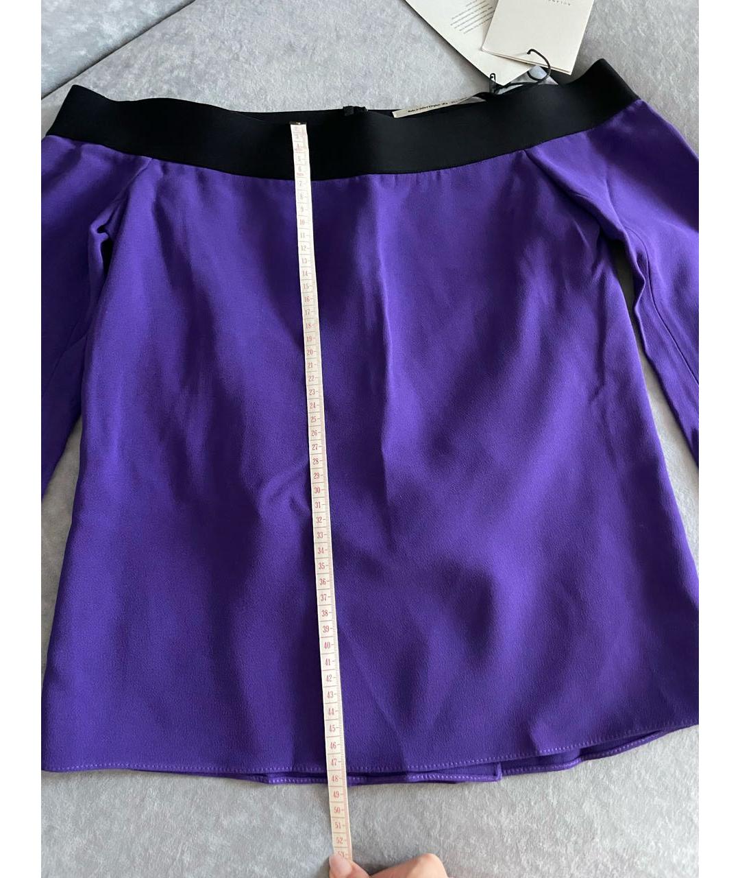 ROLAND MOURET Фиолетовая вискозная блузы, фото 7