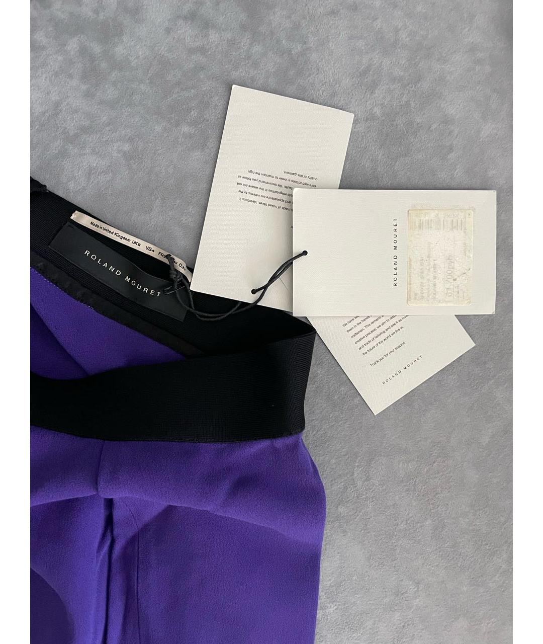 ROLAND MOURET Фиолетовая вискозная блузы, фото 3