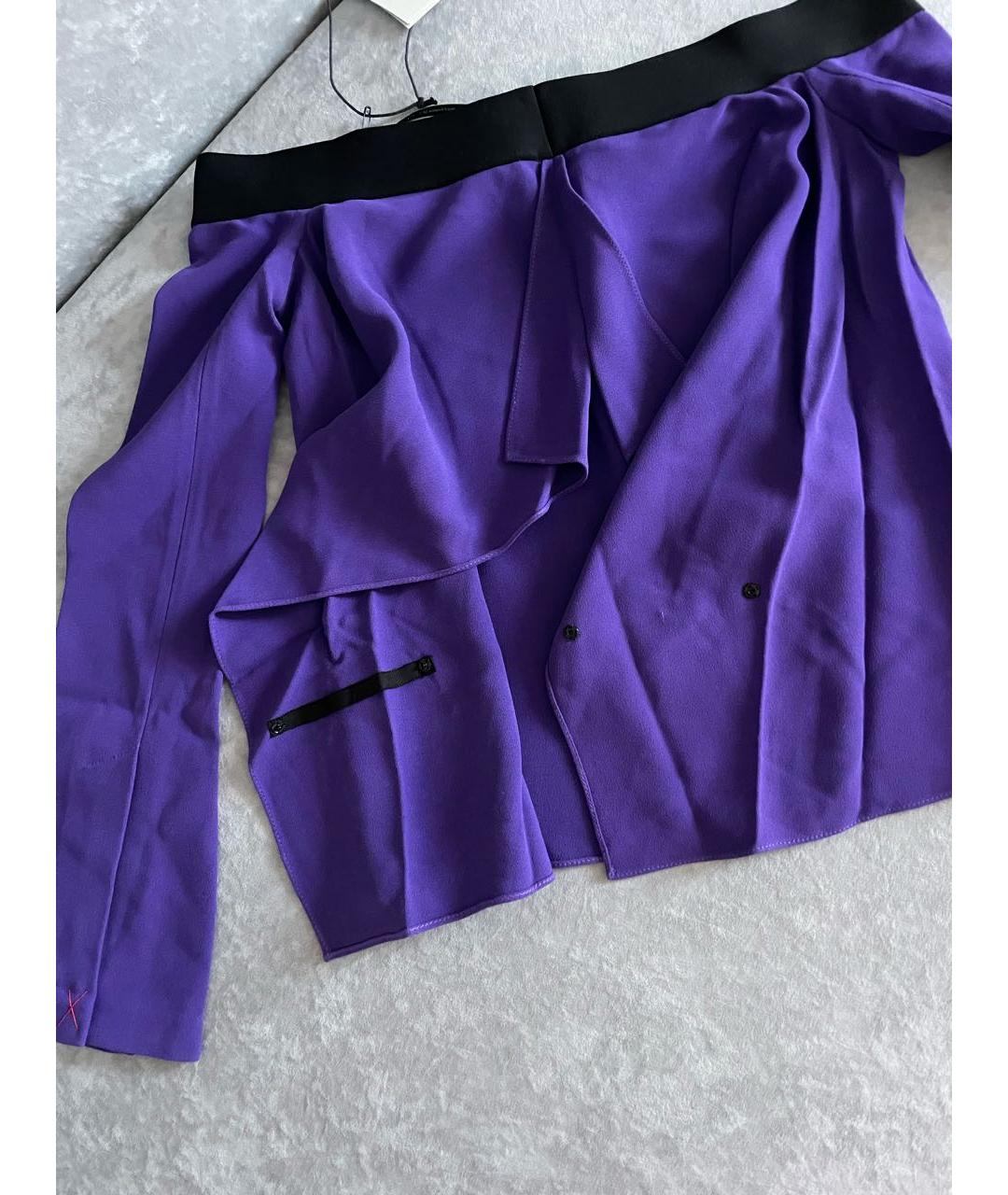 ROLAND MOURET Фиолетовая вискозная блузы, фото 2