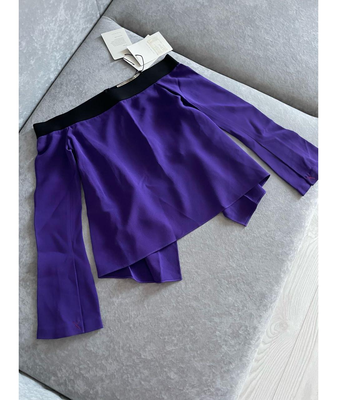 ROLAND MOURET Фиолетовая вискозная блузы, фото 9