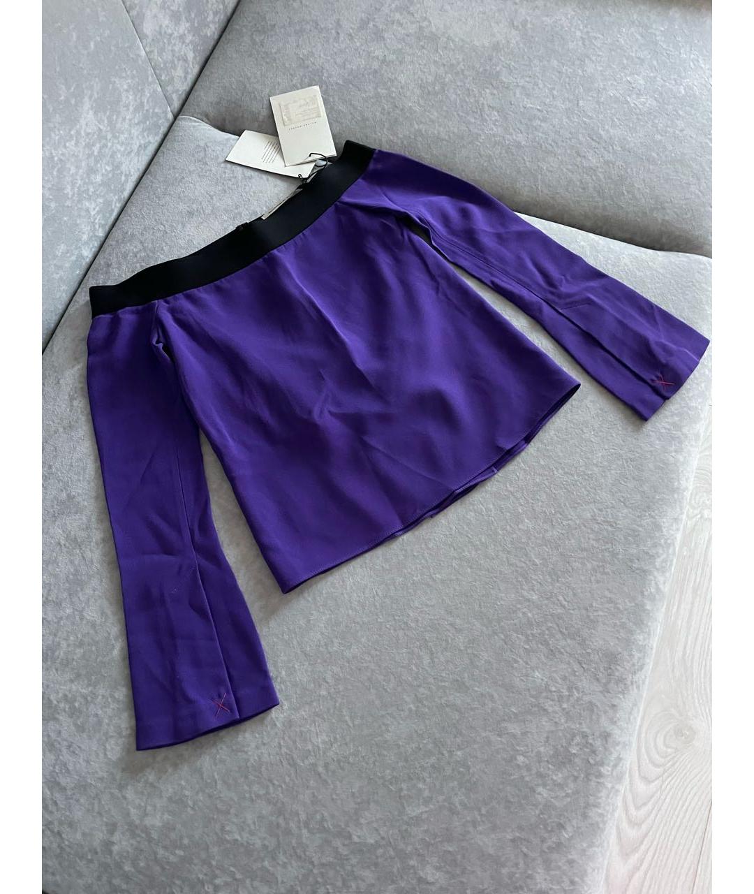 ROLAND MOURET Фиолетовая вискозная блузы, фото 4