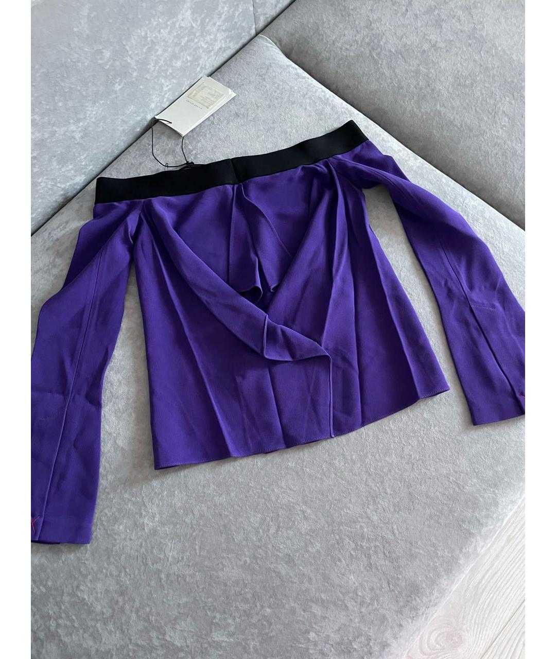 ROLAND MOURET Фиолетовая вискозная блузы, фото 5