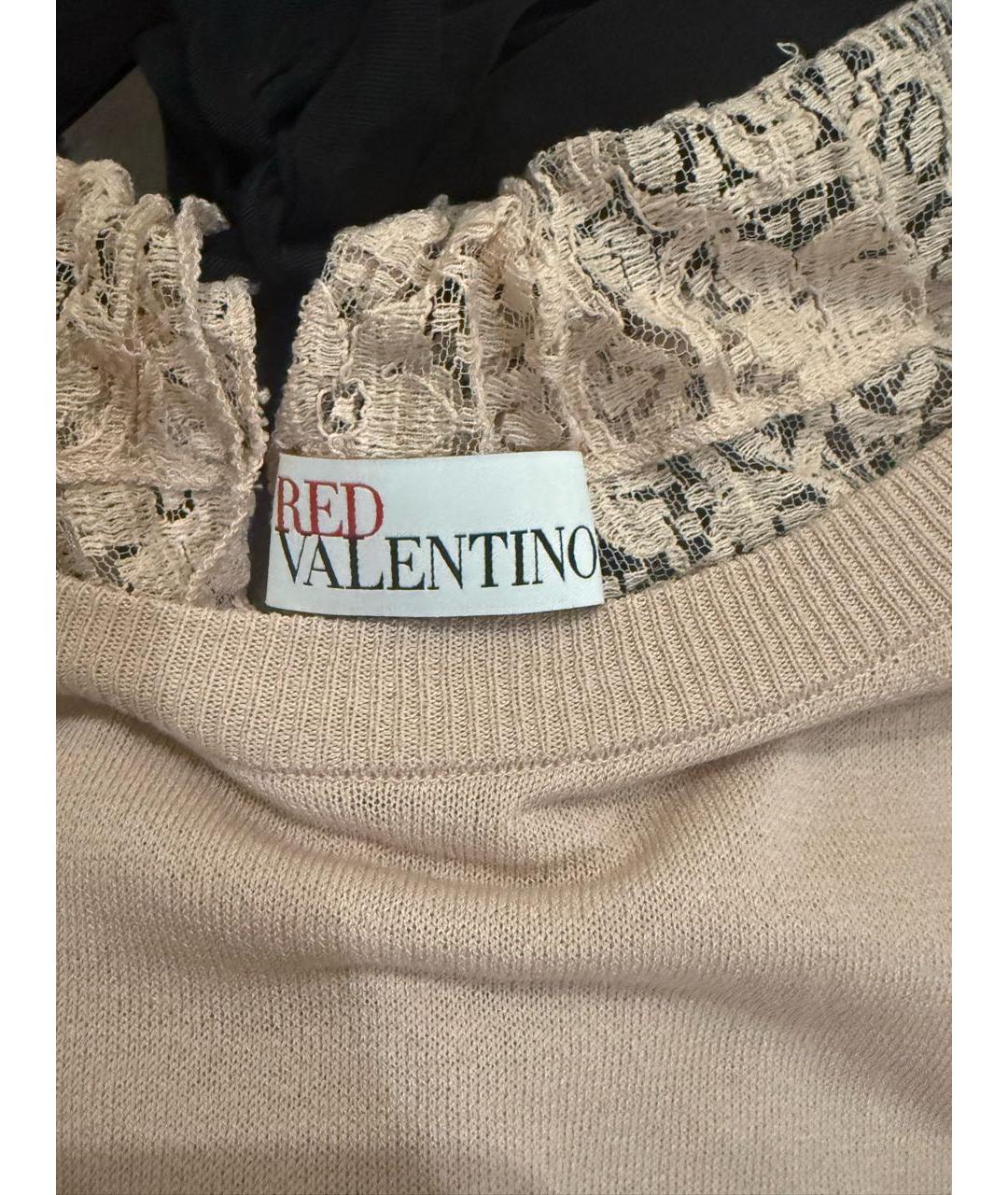 RED VALENTINO Розовая хлопковая блузы, фото 4