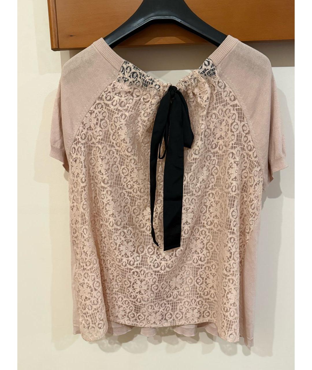 RED VALENTINO Розовая хлопковая блузы, фото 2