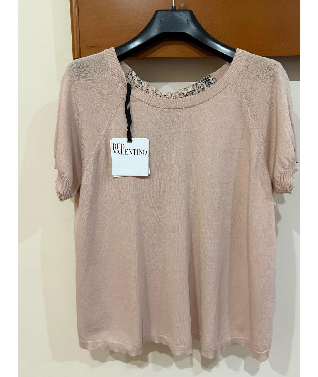 RED VALENTINO Розовая хлопковая блузы, фото 8