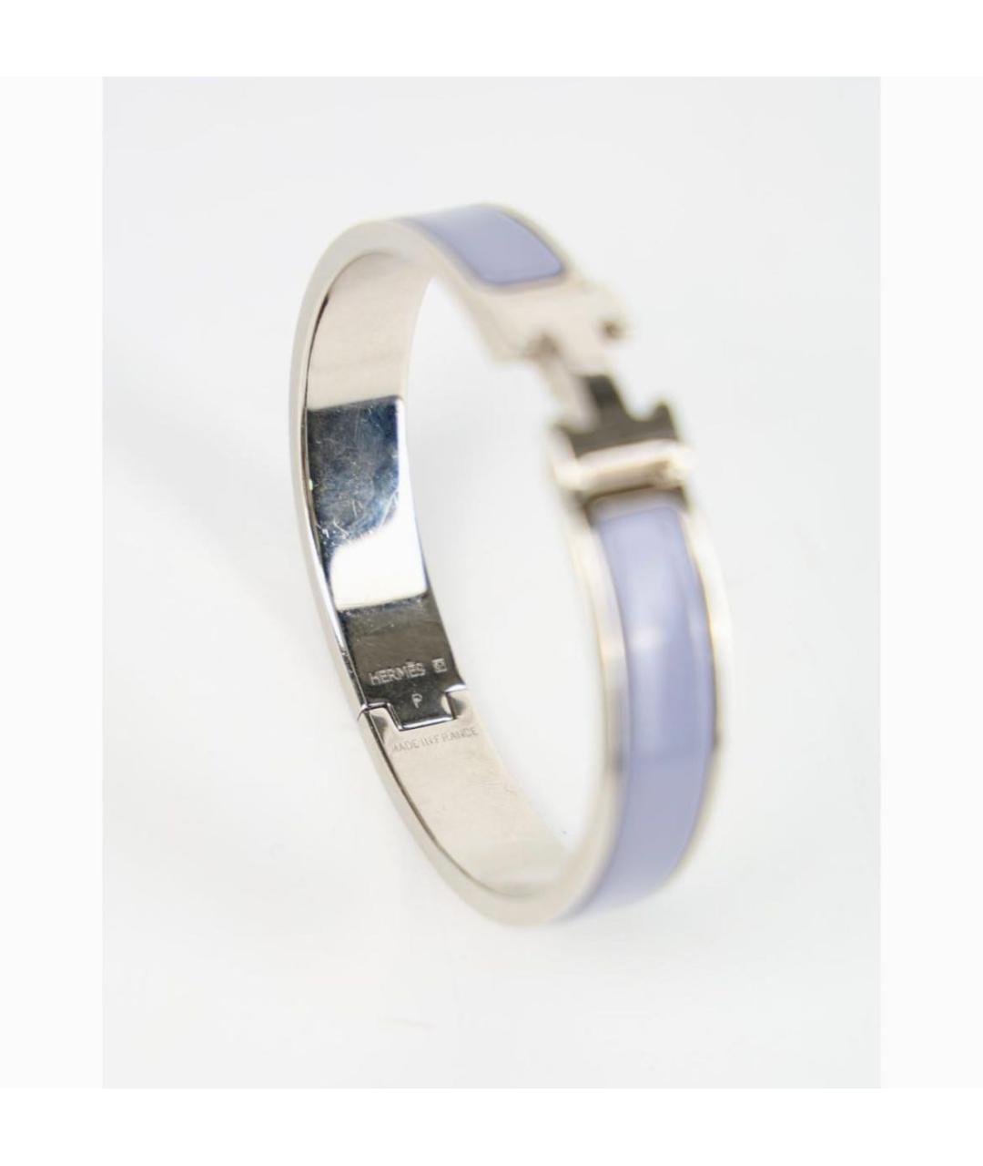 HERMES Голубой металлический браслет, фото 2