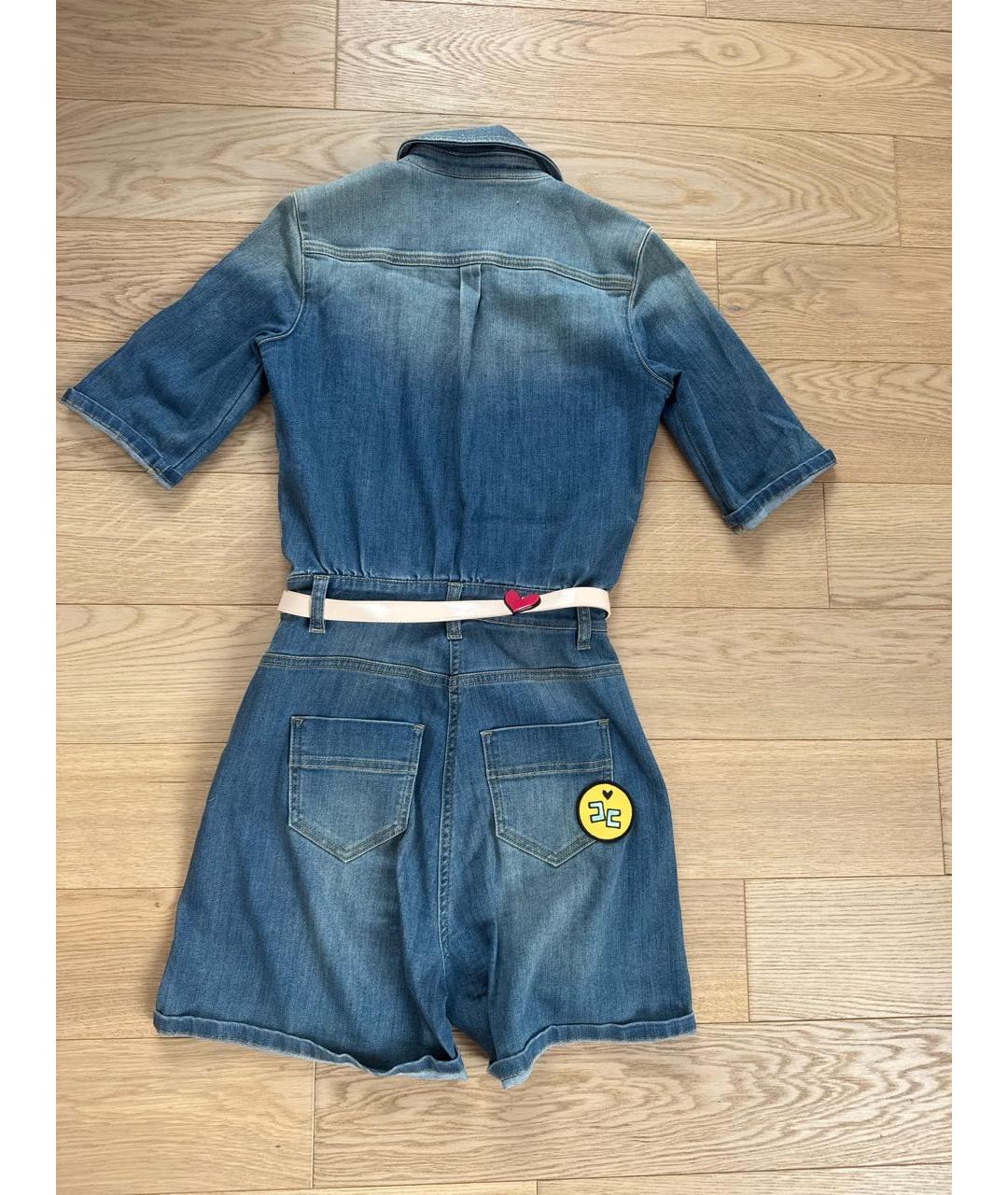 ELISABETTA FRANCHI Голубой деним комбинезон, фото 3