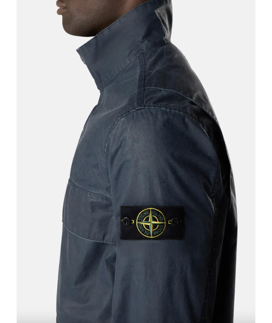 STONE ISLAND Синяя полиэстеровая куртка, фото 3