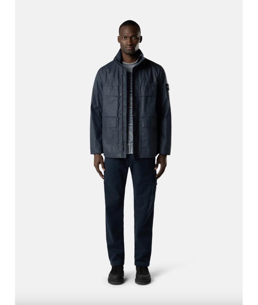 STONE ISLAND Синяя полиэстеровая куртка, фото 2