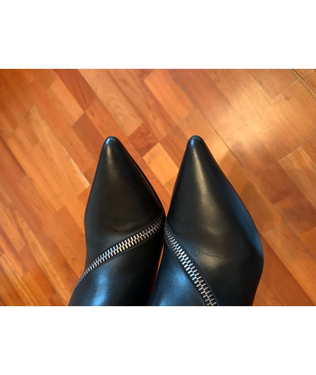 SAINT LAURENT Черные кожаные ботильоны, фото 7