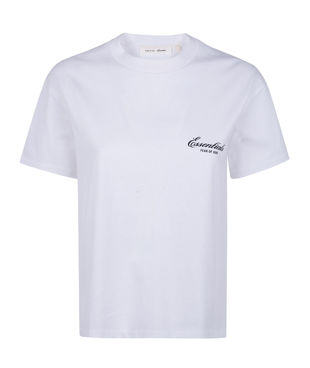 FEAR OF GOD ESSENTIALS Белая хлопковая футболка, фото 1