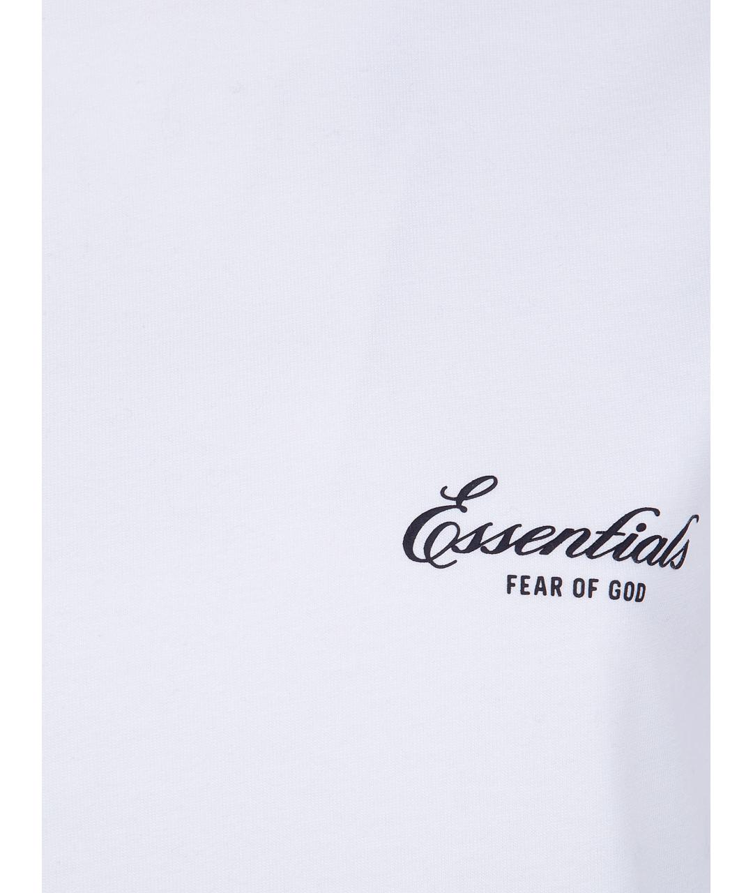 FEAR OF GOD ESSENTIALS Белая хлопковая футболка, фото 3