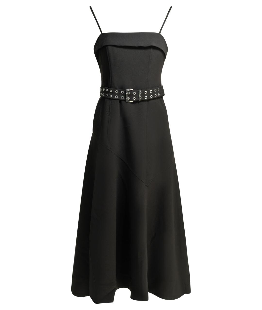 GANNI Черное полиэстеровое повседневное платье, фото 1