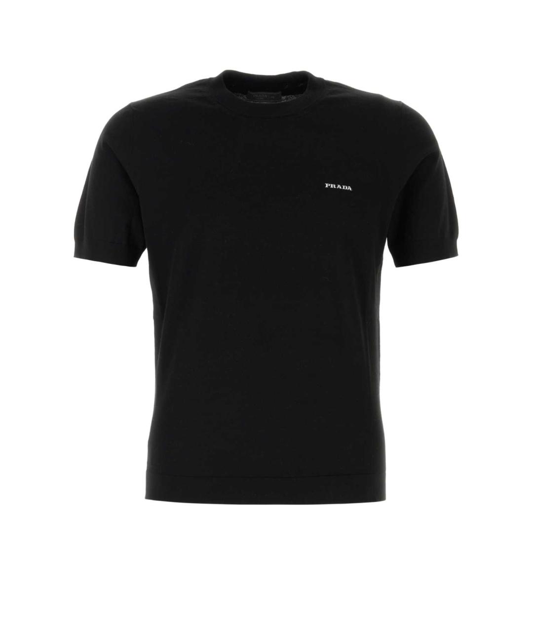 PRADA Черная хлопковая футболка, фото 1