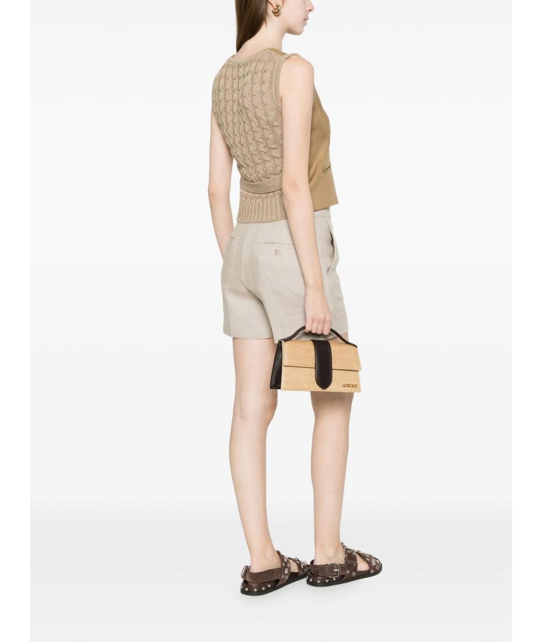 MAX MARA Бежевый льняной жилет, фото 4