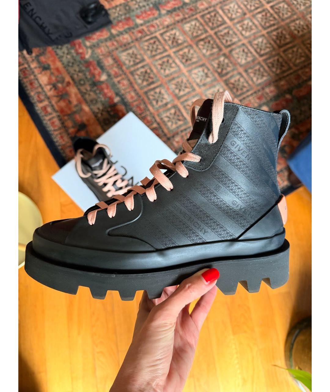 GIVENCHY Черные кожаные ботинки, фото 7