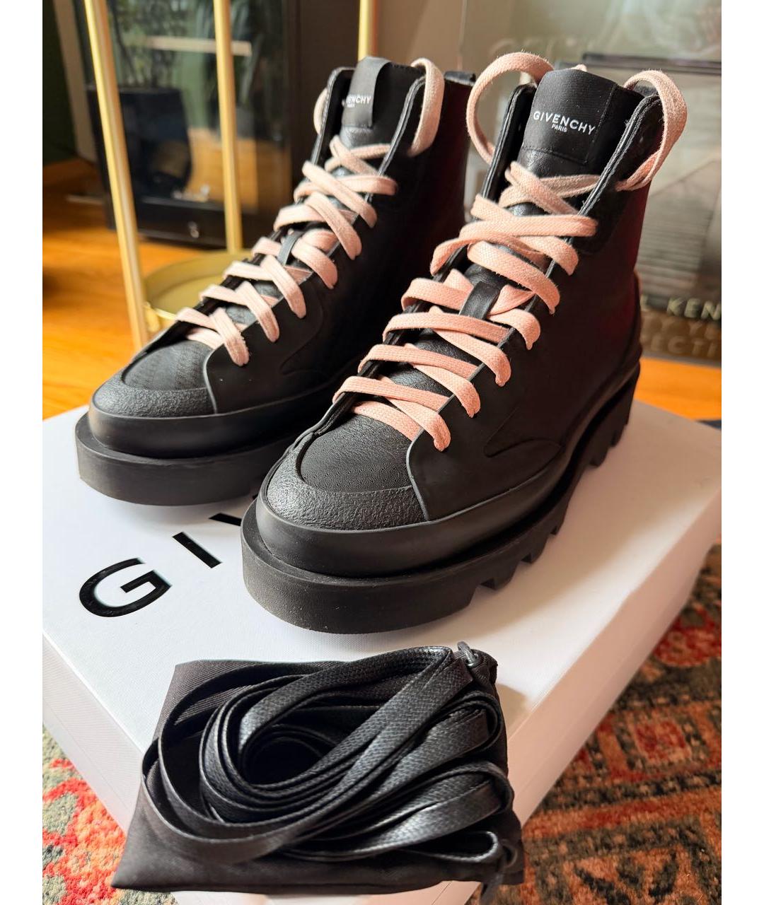 GIVENCHY Черные кожаные ботинки, фото 3