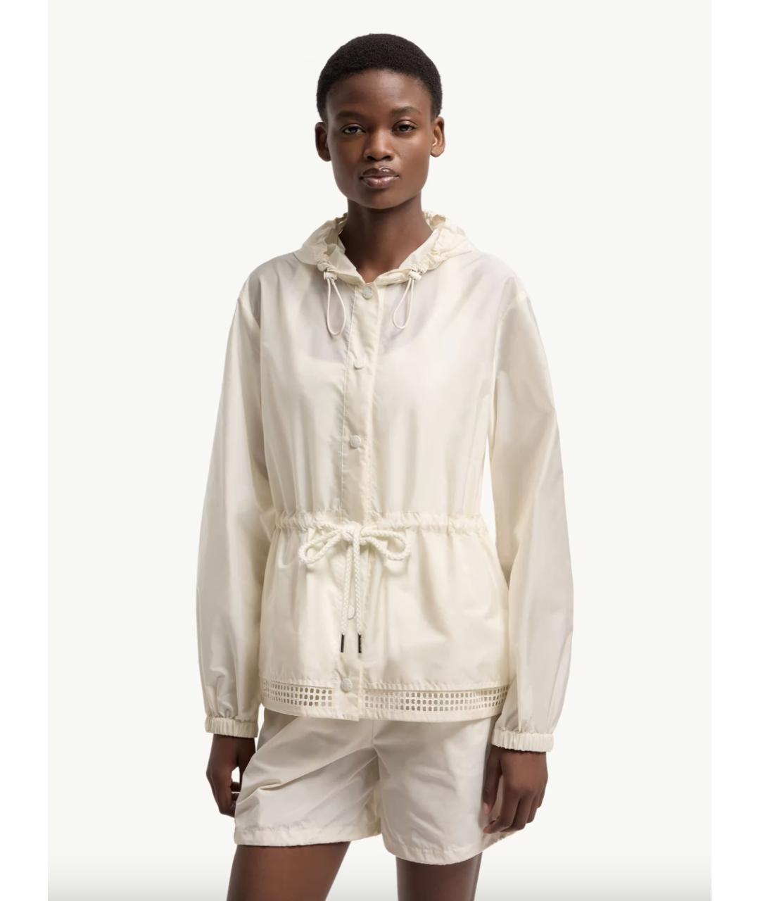 MONCLER Бежевая полиамидовая куртка, фото 3