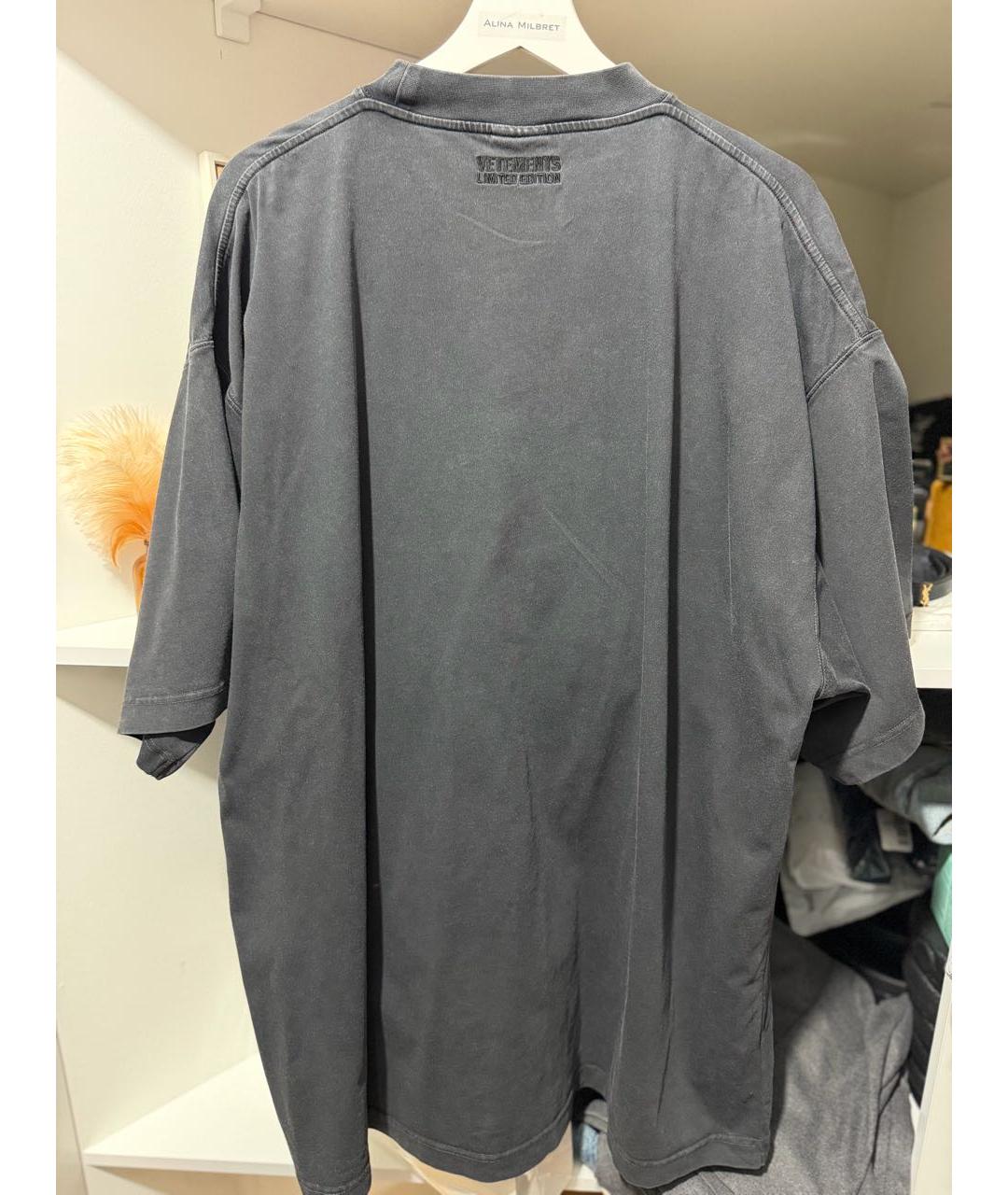 VETEMENTS Хлопковая футболка, фото 4