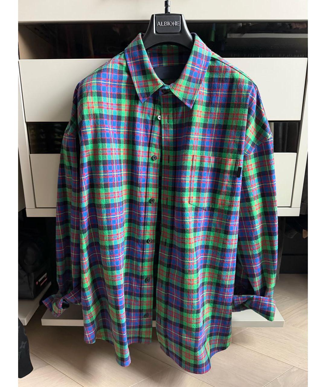 JUUN.J Зеленая хлопко-полиэстеровая кэжуал рубашка, фото 6