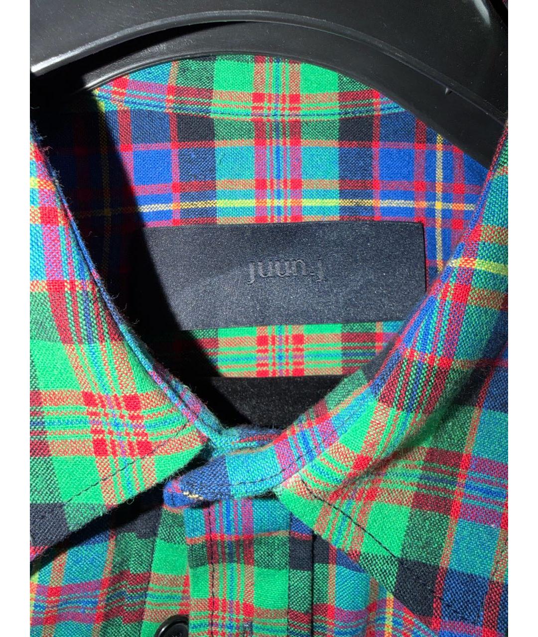 JUUN.J Зеленая хлопко-полиэстеровая кэжуал рубашка, фото 3