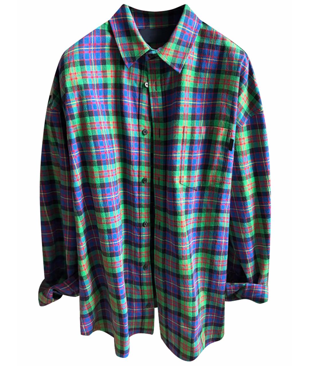 JUUN.J Зеленая хлопко-полиэстеровая кэжуал рубашка, фото 1