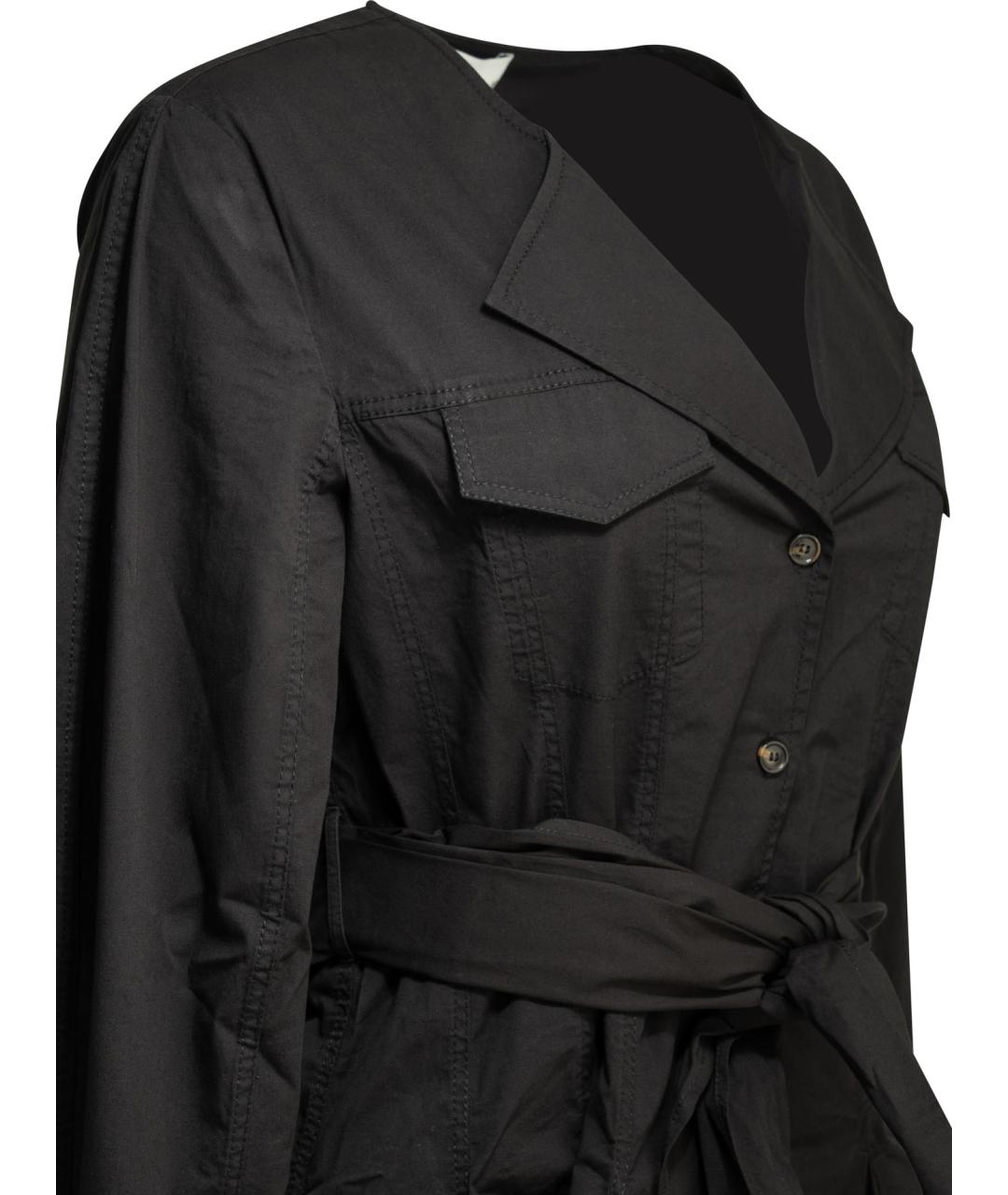 GANNI Черное хлопковое повседневное платье, фото 2