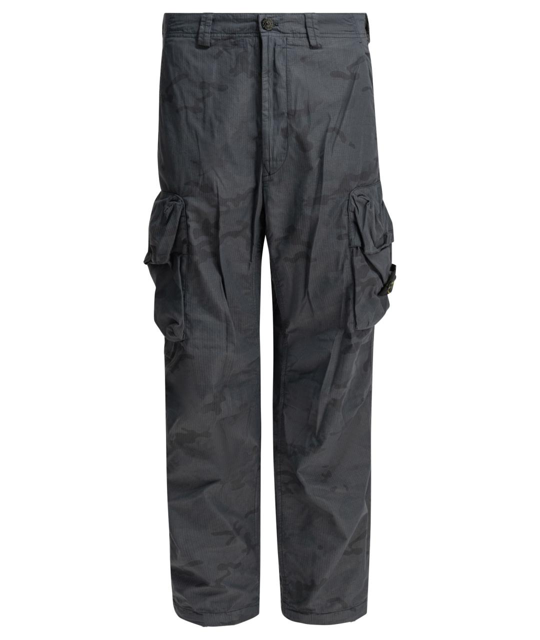 STONE ISLAND Синие хлопковые повседневные брюки, фото 1