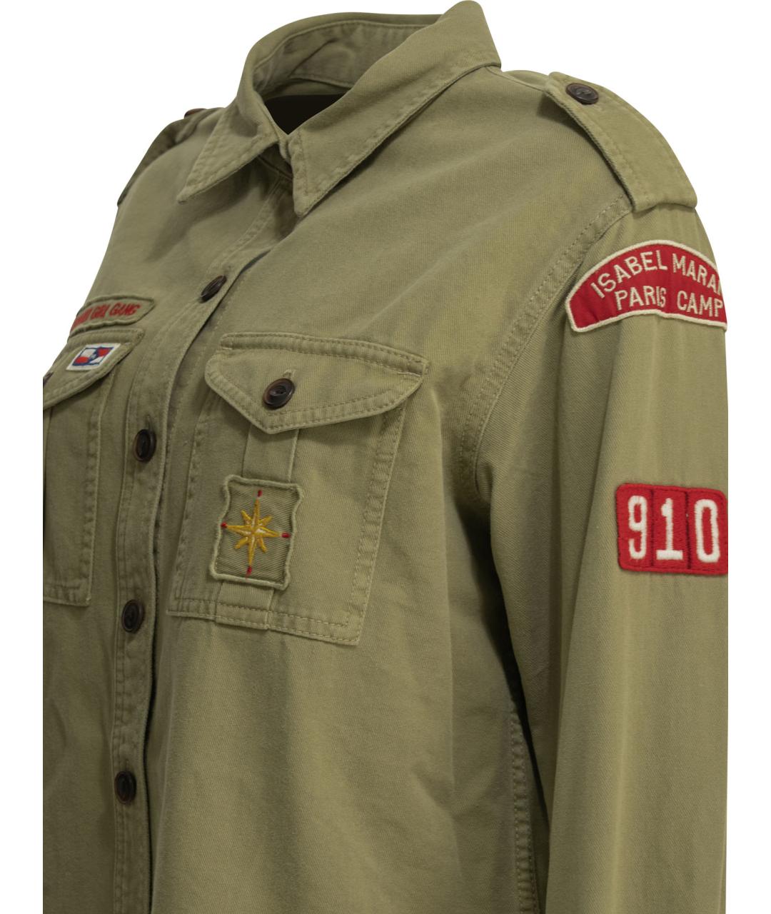 ISABEL MARANT Зеленая хлопковая куртка, фото 4