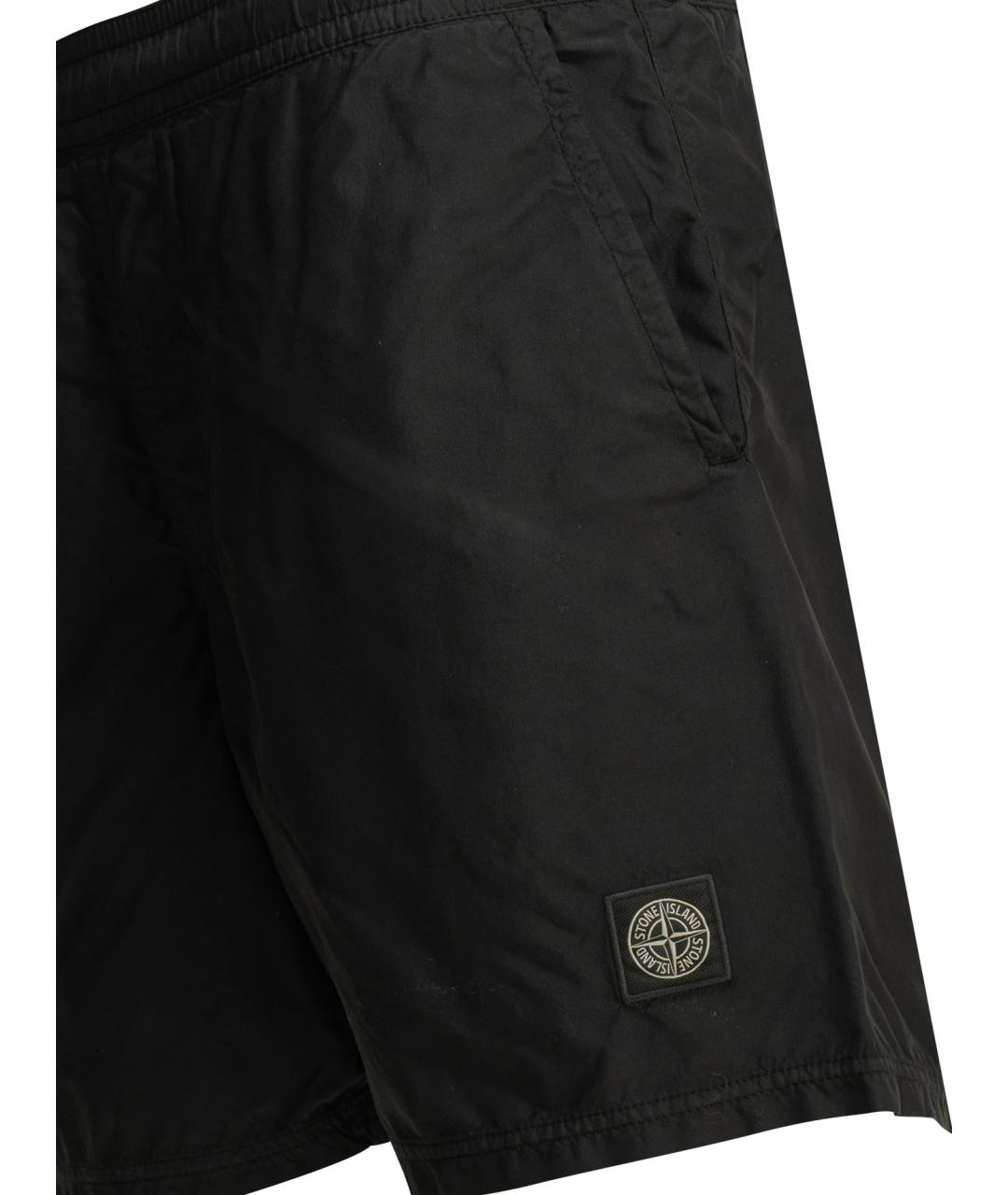 STONE ISLAND Черные полиамидовые плавки, фото 4