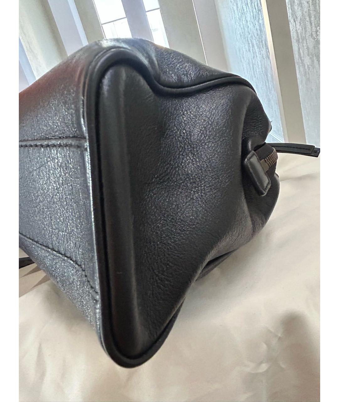 GUCCI Черная кожаная сумка с короткими ручками, фото 7