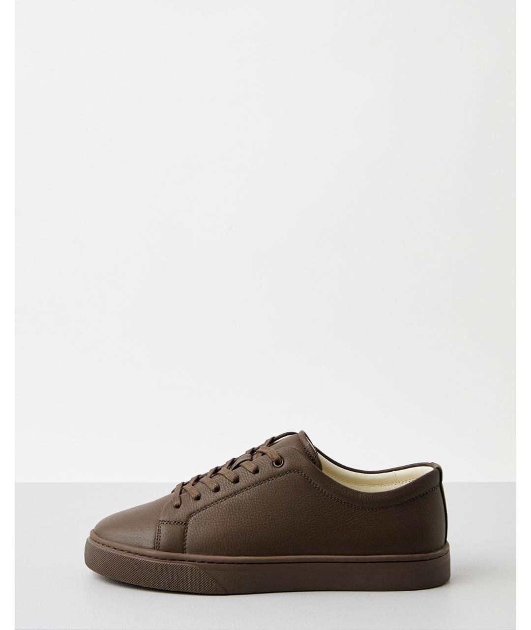 12 STOREEZ Коричневые кожаные кеды, фото 8