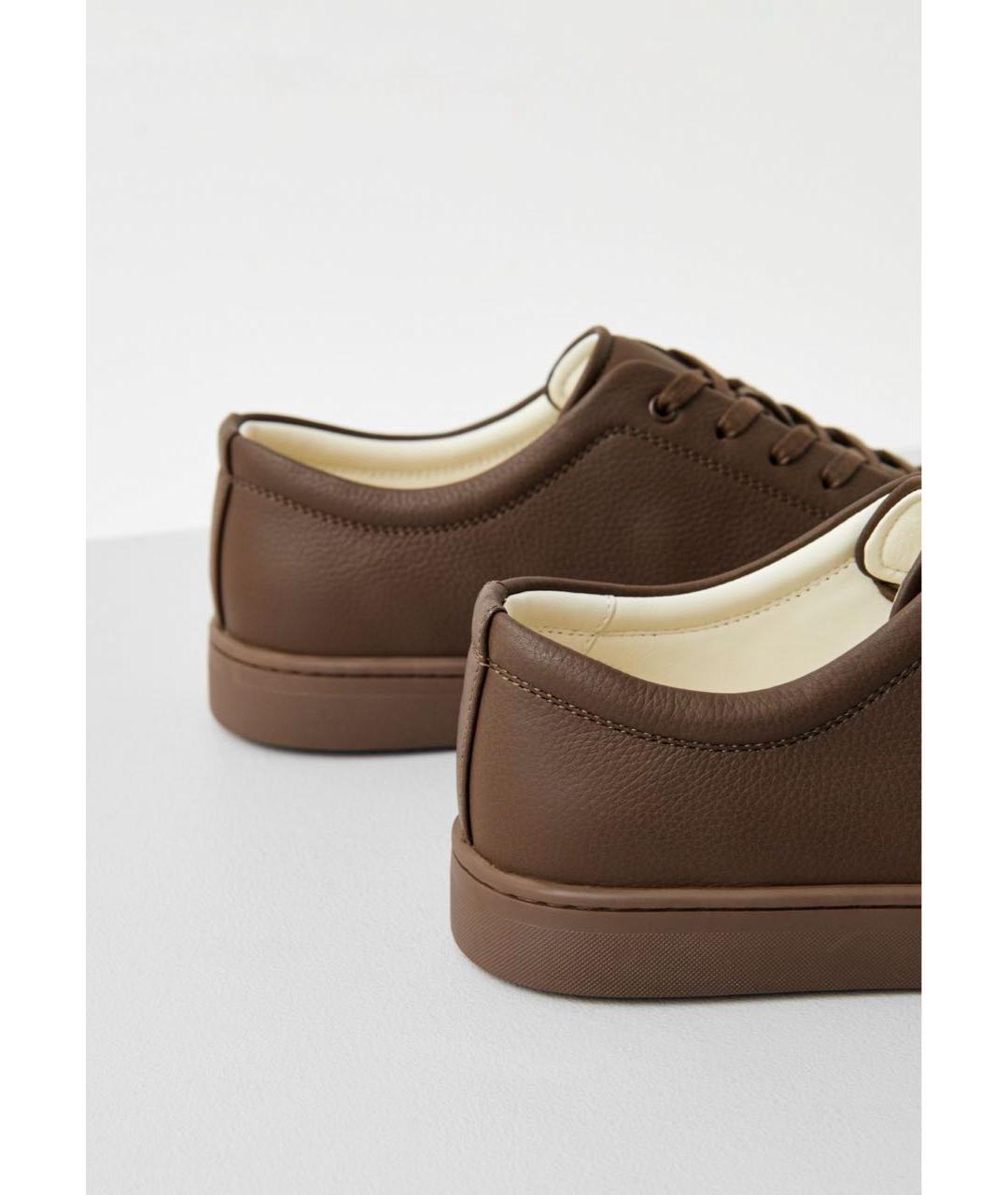 12 STOREEZ Коричневые кожаные кеды, фото 4