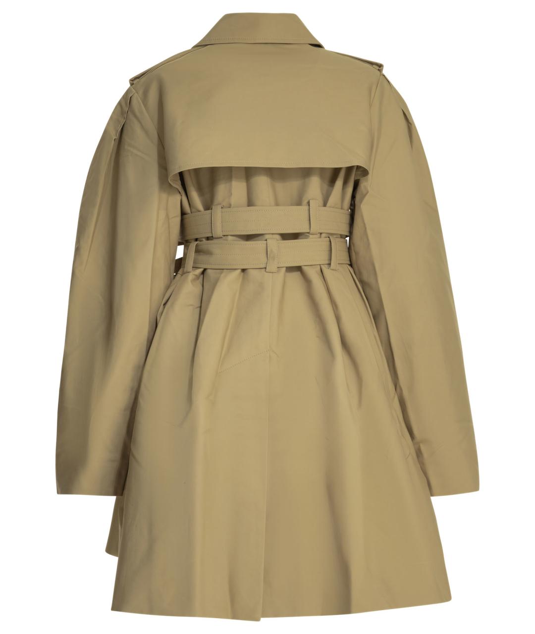 GANNI Бежевый хлопковый тренч/плащ, фото 2