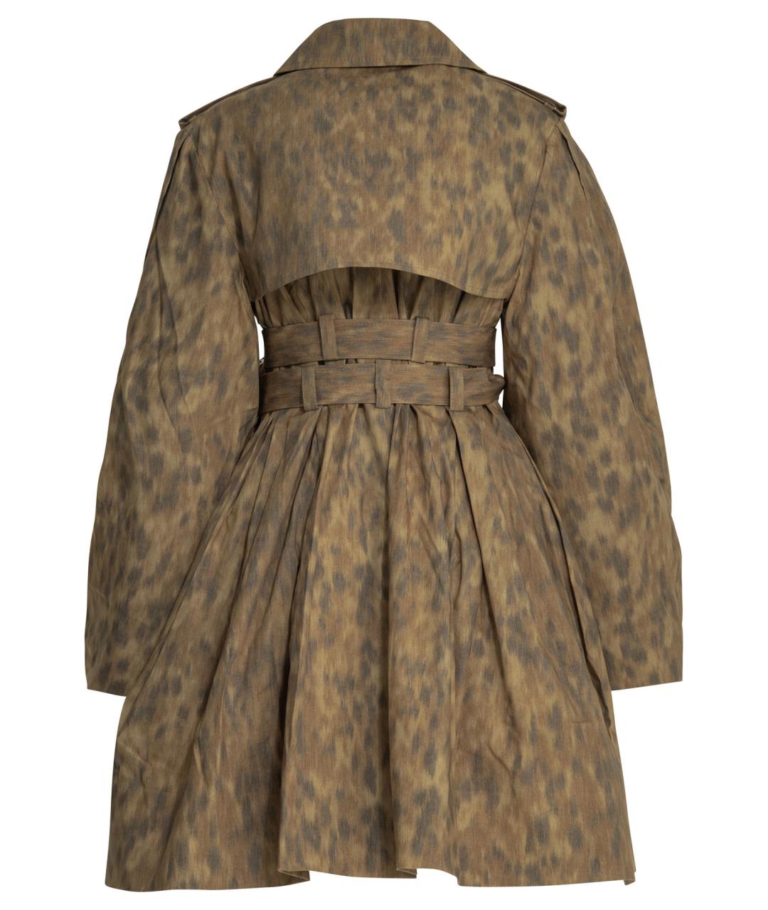 GANNI Бежевый хлопковый тренч/плащ, фото 2