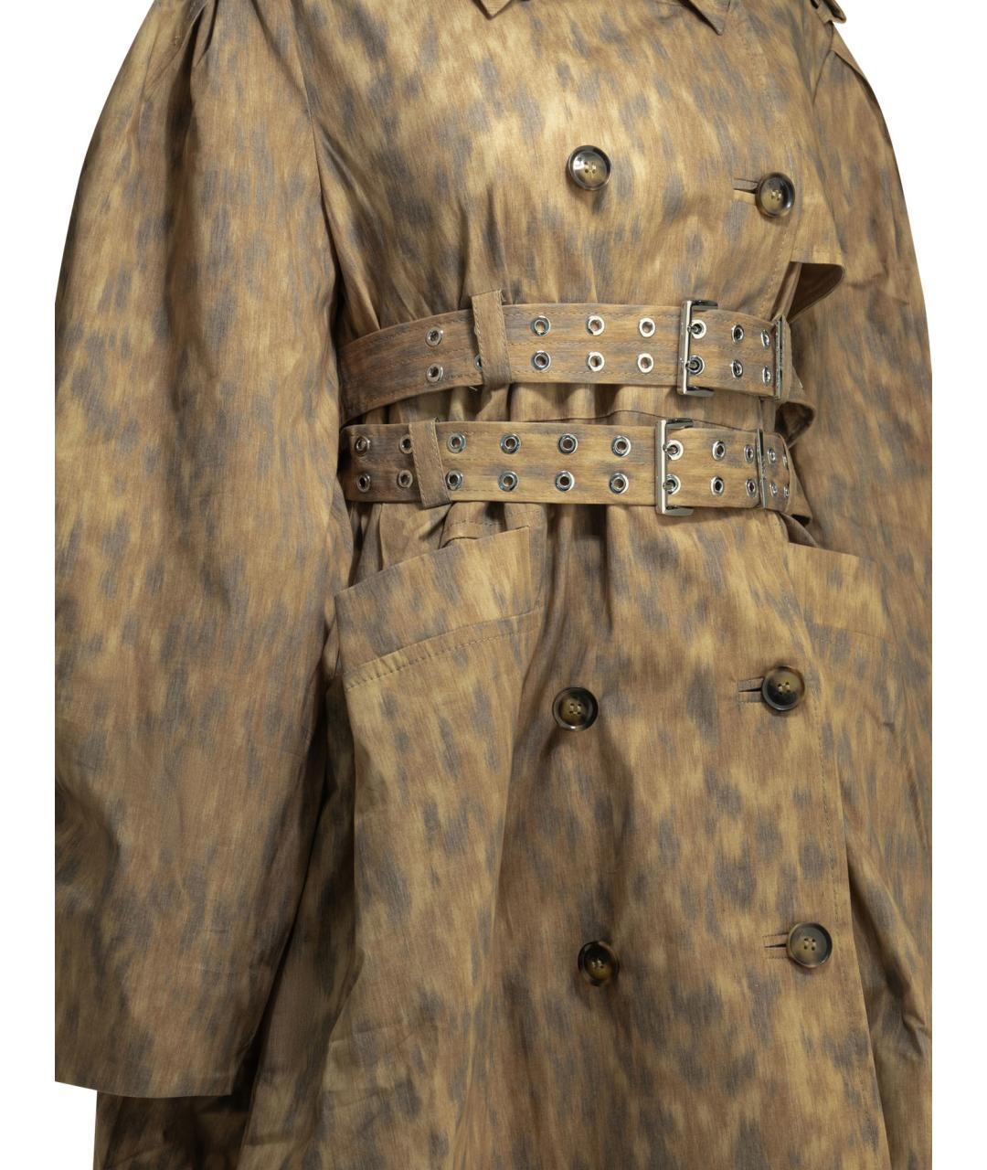 GANNI Бежевый хлопковый тренч/плащ, фото 4