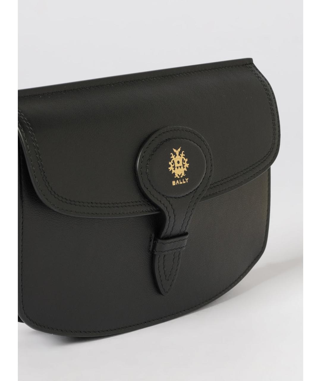 BALLY Черная кожаная сумка через плечо, фото 3