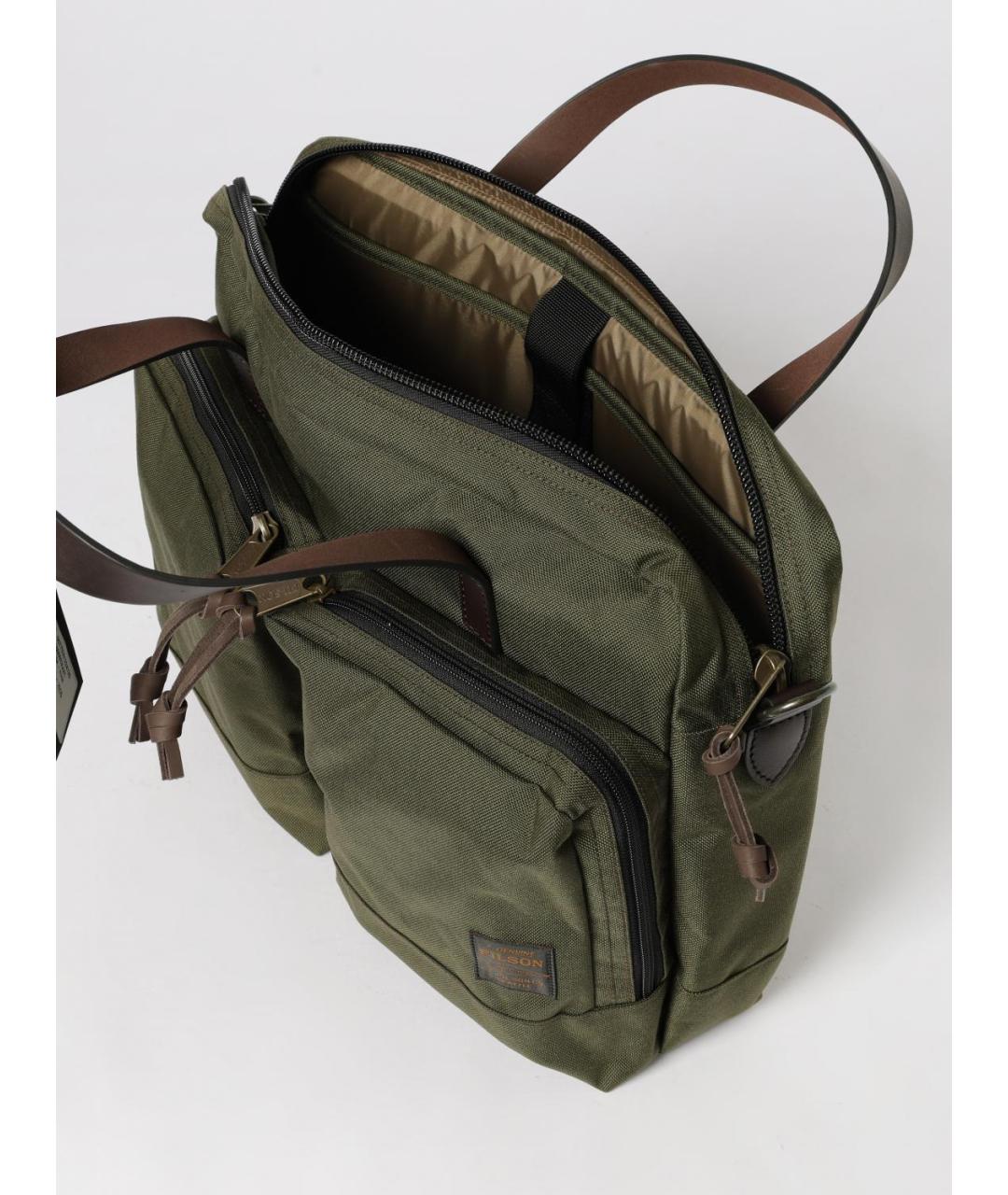 FILSON Зеленая синтетическая сумка тоут, фото 4