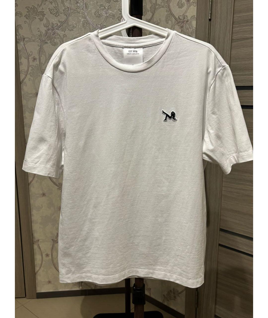CALVIN KLEIN Белая хлопковая футболка, фото 5