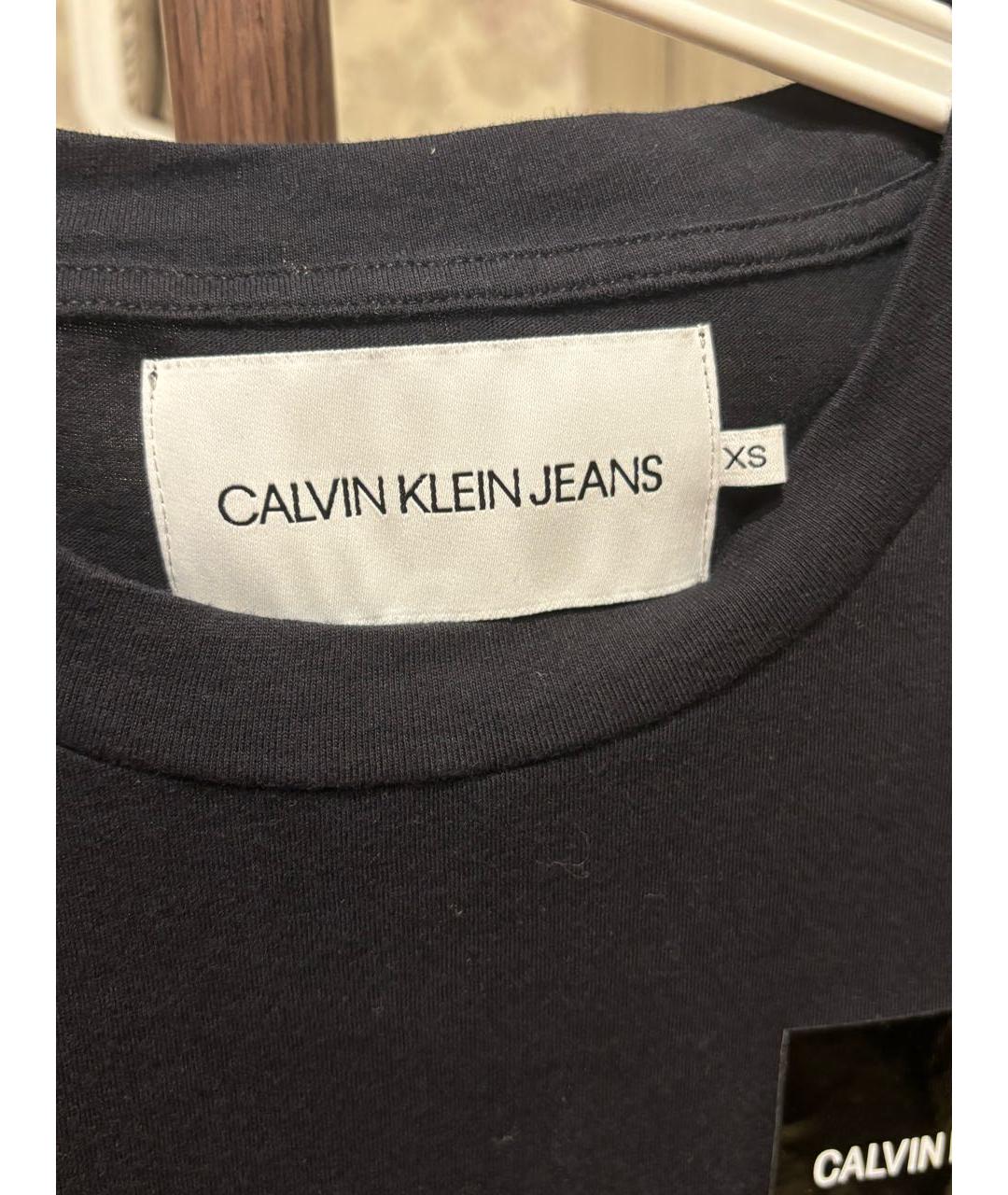 CALVIN KLEIN Черная хлопковая футболка, фото 3