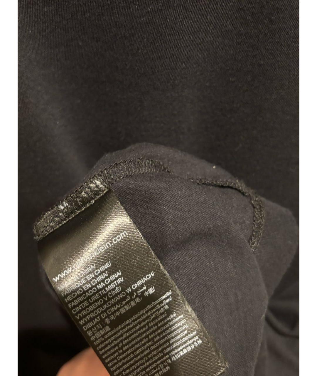 CALVIN KLEIN Черная хлопковая футболка, фото 4