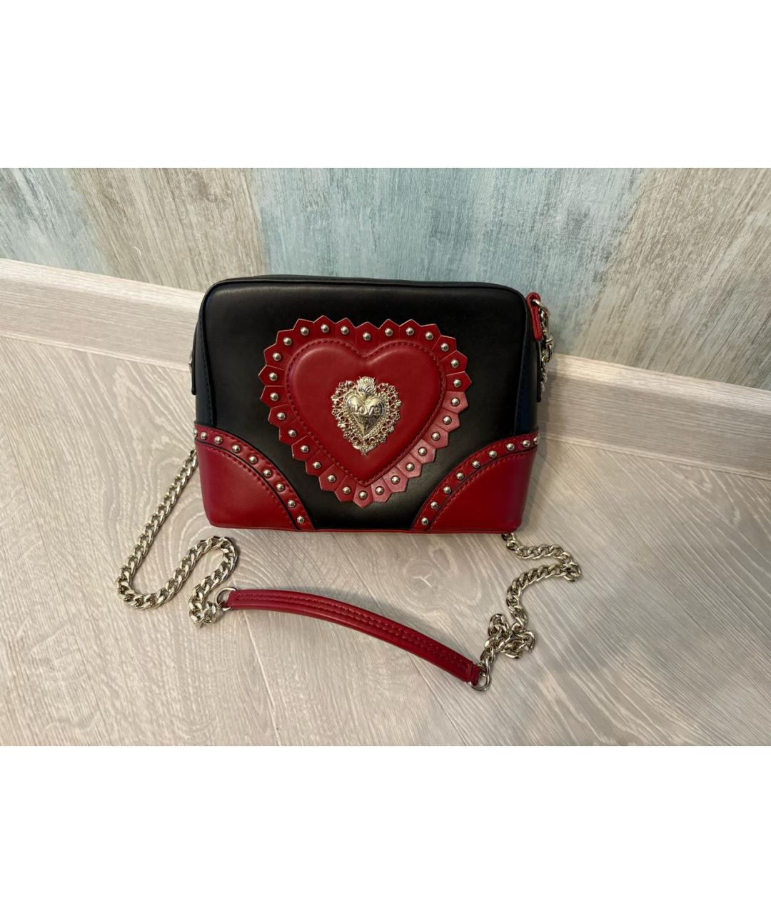 LOVE MOSCHINO Черная сумка через плечо из искусственной кожи, фото 8