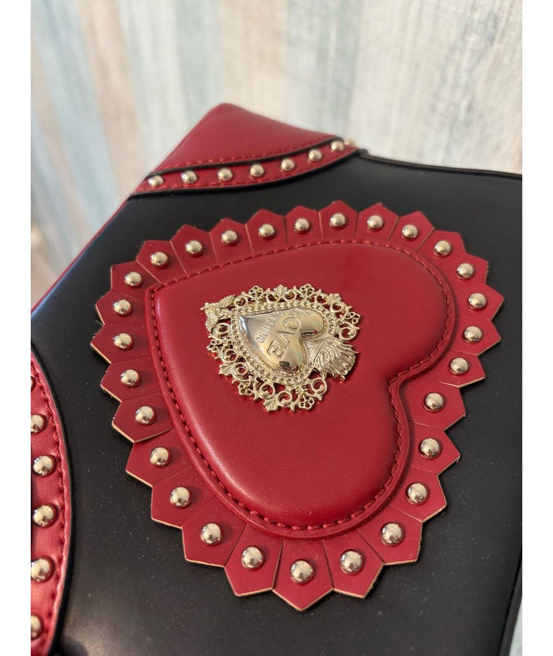 LOVE MOSCHINO Черная сумка через плечо из искусственной кожи, фото 5