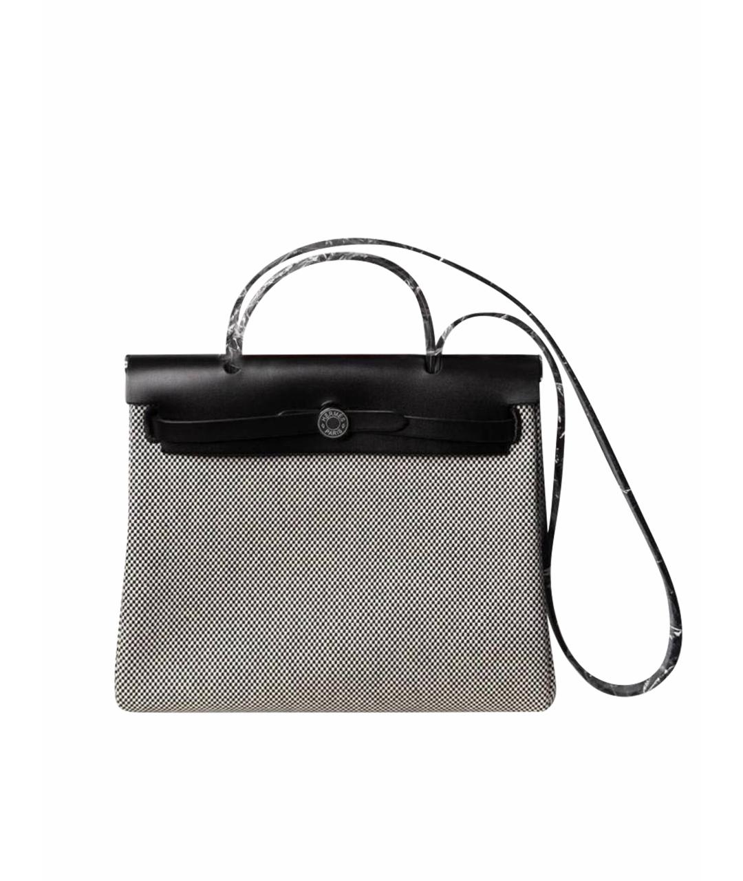 HERMES Серая тканевая сумка через плечо, фото 1