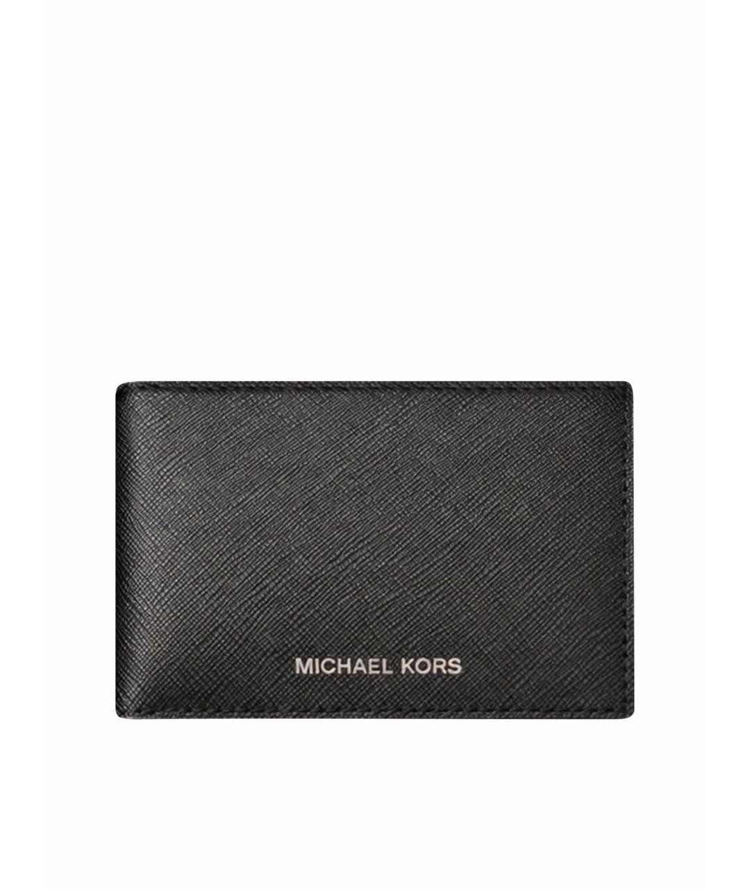 MICHAEL KORS Черный кожаный кошелек, фото 1