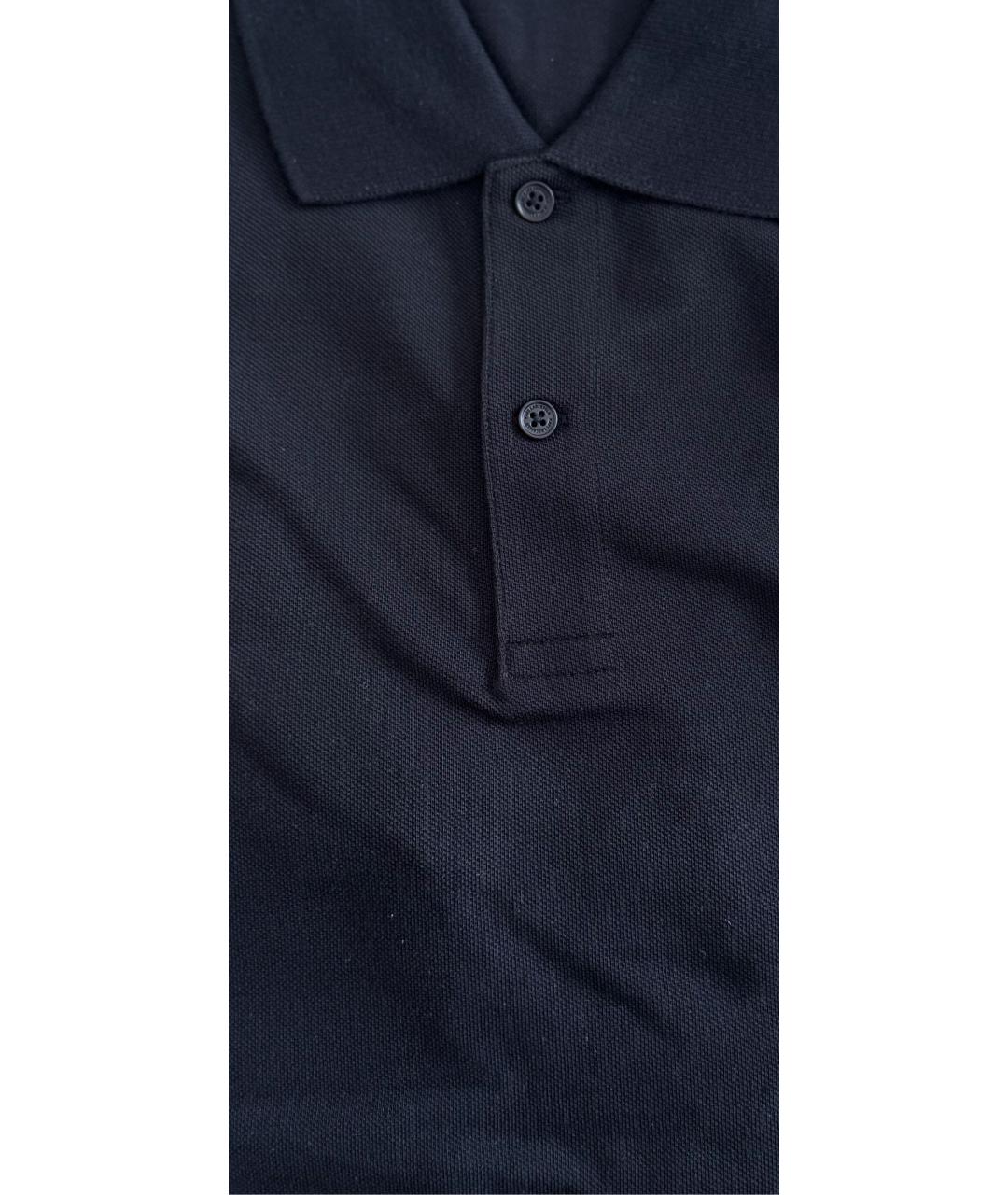 KARL LAGERFELD Черное хлопковое поло с коротким рукавом, фото 4