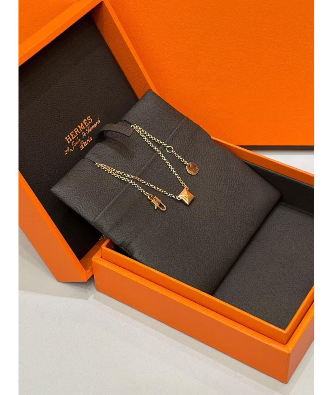 HERMES Золотое колье из розового золота, фото 3