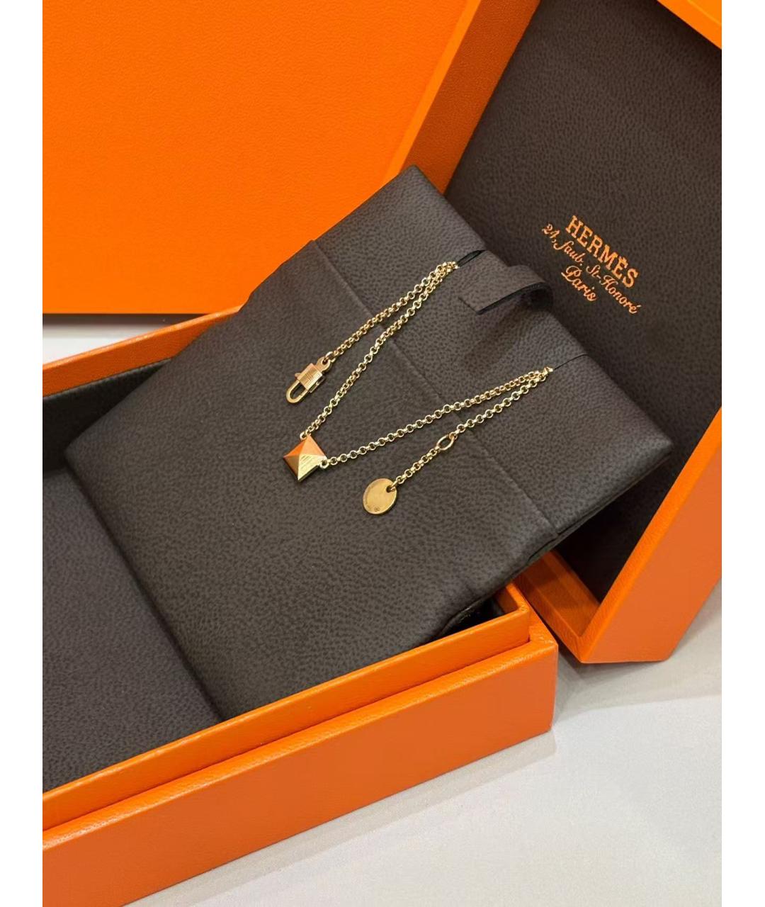 HERMES Золотое колье из розового золота, фото 4