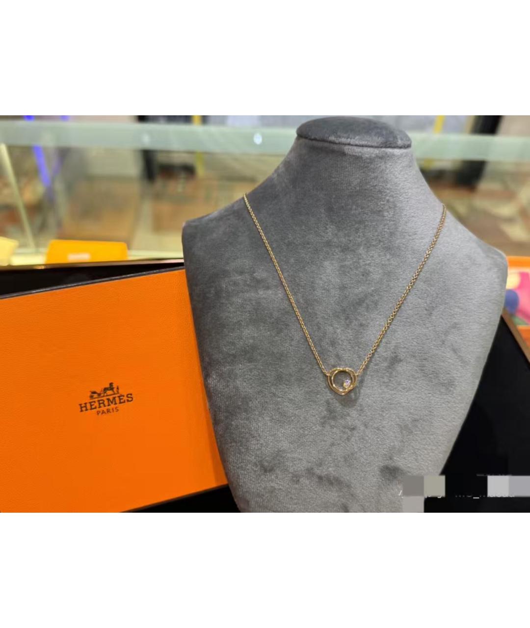 HERMES Золотое колье, фото 2