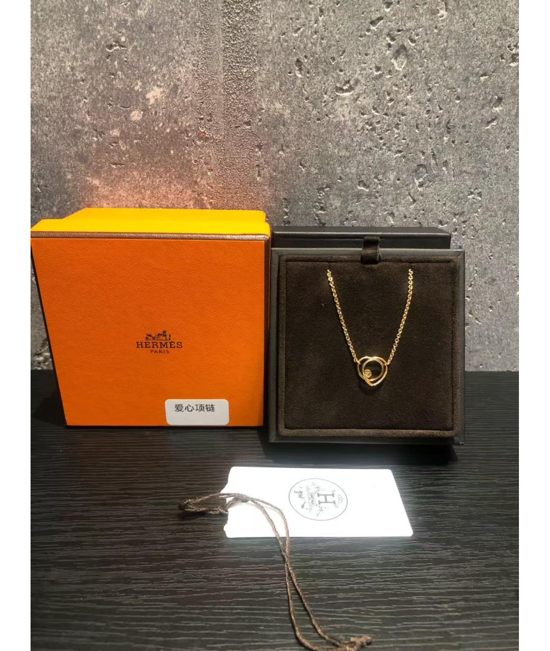 HERMES Золотое колье, фото 6